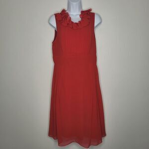 Modcloth Rube Belle red high neck classic holiday retro vibe dress size 10 NWT